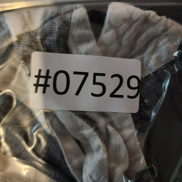 Vanity Top Womens Small Gray Striped 100% Linen V Neck Sleeveless Tank - Picture 9 of 9